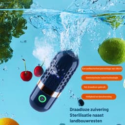 Groente- En Fruitwasmachine Draagbaar - Draadloos En Desinfecterend Voor Huishoudens – Donkerblauw — thumbnail 3