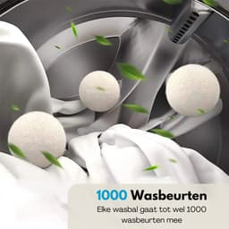 Boncy® Drogerballen - 9 Stuks XL Droogballen voor Wasdrogers - 100% Nieuw Zeelandse Schapenwol Wasdrogerballen - Energiebesparend & Duurzaam Cadeau - Wasballen voor Wasdroger Droogtrommel - Dryer Balls Wol Droger Ballen - Wasbol Wasbollen - Wit — thumbnail 4