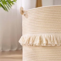 Opbergmand voor speelgoed en kleding - Grote geweven touwwasmand voor babykamer en woonkamer, 39,9 x 42,9 cm — thumbnail 3