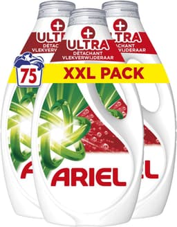 Ariel Vloeibaar Wasmiddel + Ultra Vlekverwijderaar 75 Wasbeurten - 3375 ml — thumbnail 2