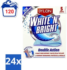 Dylon - Vlekverwijderaar - White & Bright - Superwit & Vlekkeloos - 5 Doekjes - Voordeelverpakking - 24 stuks — thumbnail 4