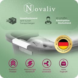 Novaliv wastobbe met 4 handgrepen 40L antraciet, wasboxset wasemmer wascontainer voor badkamerwas vuile was, wastobbes wasmand opbergruimte wasmand wasmand verzamelbox — thumbnail 4