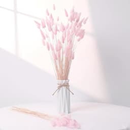 120 droogbloemen pampasgras 40 cm roze pampasgras voor bruiloft huis party decoratieve vaas — thumbnail 5