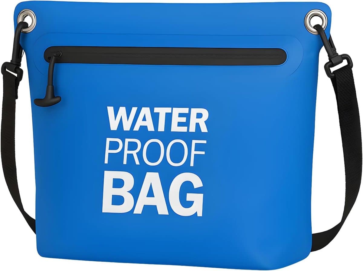 Tas, lichte Dry Bag waterdichte zak voor outdoor, camping, wandelen, strand, kajakken, zwemmen, blauw, 6 Liter — afbeelding 1