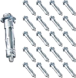 Duty metalen gipsplaat holte muurbevestigingen ankers, gipsplaat uitbreidingsschroeven, holle baksteen uitbreidingsbouten, M5x37 holte muurbevestigingen voor gipsplaat-20 stuks — thumbnail 1