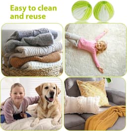 12 Stuks Wasmachine Haarvanger, Nylon Wasballen, Wasmachine Wasballen, Pluisverwijderaar Ballen Herbruikbare, Kat Hond Haarverwijderaar Wasmachine, voor Het Verwijderen van Haren van Huisdieren(Groen) — thumbnail 2