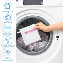 Mini Wassenet - Multikleur - 12 x 12 cm - Duurzaam Polyester met Rits - Voor Kleding en Waskorrels — thumbnail 5