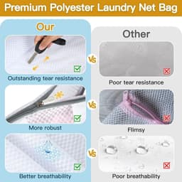Wasnet Set - Wit - 50 x 60 cm - Polyester - Voor Diverse Kleding — thumbnail 3