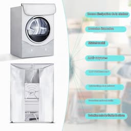 Hoesje voor wasmachine en droger voor buitengebruik, waterdicht, dikke wasmachinehuls, betere binnenkant, UV-bestendig, stofafweerend — thumbnail 4