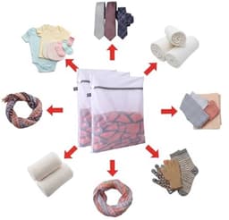 Waszak voor Wasmachine met Rits, Wasnet voor Sokken, Ondergoed en Delicate Kleding, Beschermende Laundry Bag voor Fijne Was — thumbnail 5