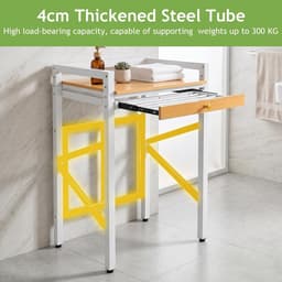 Stapelbare Wasmachine en Droger Sets met Verstelbare Planken, Ruimtebesparend en Praktisch voor Badkamers en Wasruimtes — thumbnail 4