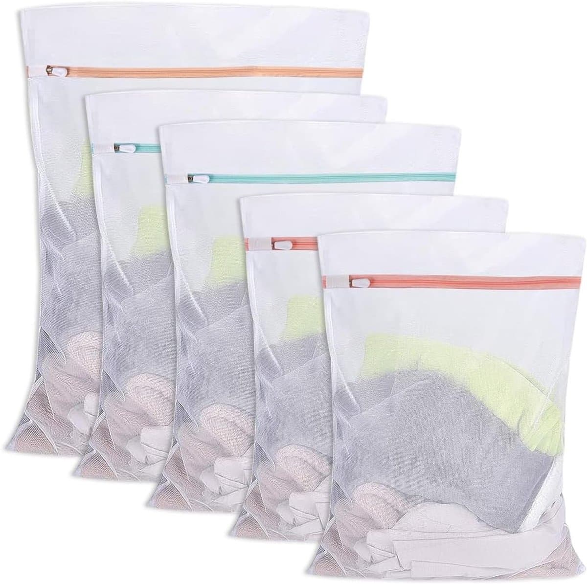 Set van 5 Wasnetten voor de Wasmachine - Ideaal voor Kleding, Ondergoed en Delicate Stoffen 30x40/40x50/50x60 cm — afbeelding 1
