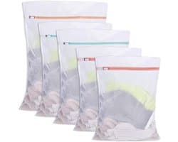 Set van 5 Wasnetten voor de Wasmachine - Ideaal voor Kleding, Ondergoed en Delicate Stoffen 30x40/40x50/50x60 cm