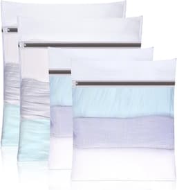Set van 4 Wasnetten voor Wasmachine - Waszakken met Rits voor Kleding, Ondergoed en Babykleding - 40 x 50 cm en 50 x 60 cm — thumbnail 1