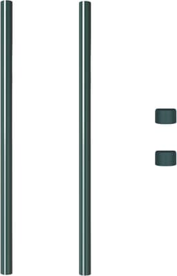 Tuinhekpalen 110 cm - gepoedercoat staal - groen - stabiele basis voor hekken - 2 stuks - ServiceTopper — thumbnail 3