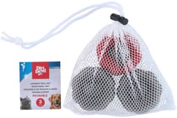 Dirt Devil Laundry Balls 3-delige Wasbollenset - Effectieve Reiniging van Hondenaccessoires - Herbruikbaar Kunststof - Inclusief Netzakje - Rood/Grijs - 6x4x5 cm per Stuk — thumbnail 2
