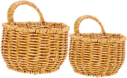 1set Wandmand Voor Gember Knoflook Handgeweven Opbergmand Van Ruimtebesparend Duurzaam Elegant Ontwerp Voor Keuken Bloemdecoratie — thumbnail 1