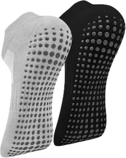 Wanme 2 paar yogasokken voor pilates, comfortabel, antislip, ademend, met antislip punten, eenheidsmaat 36-41 — thumbnail 1