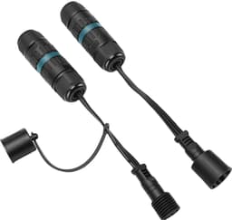 Waterdichte 3-pins Draadconnector Veilige Verbinding voor -buitenverlichting Zwart 2 Count — thumbnail 1