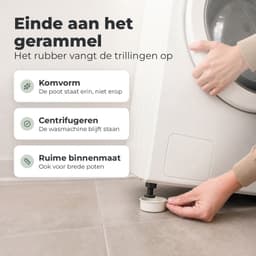 Trillingsdempers wasmachine - Wasmachine dempers - Rubber antivibratie voetjes - Set van 4 - STEGGER — thumbnail 2