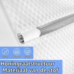 Set van 4 Grote Waszakken 50 x 60 cm, Wasnet voor Wasmachine, Herbruikbare Zak met Rits voor Fijnwas, Ondergoed en Handdoeken — thumbnail 2