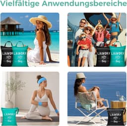 Waszakken 38 x 49 cm & 46 x 58 cm - Opvouwbaar, waterdicht - 4 stuks voor reizen en thuis - Homevero — thumbnail 5