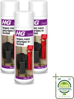3 x HG - Tegen Nare Geurtjes In Textiel - Natuurlijk Zuiveringsproces - Veilig Voor Alle Textiel - 400 ml - Grootverpakking - Geurverwijdering Textiel - Stankmoleculen Oplossen - Textiel Reinigen - Geur In Kleding - Geur In Gordijnen — thumbnail 1