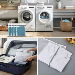 Set van 4 Kleine Wasnetjes voor Delicate Was - 30x20 cm Duurzame Waszakken voor Ondergoed, Sokken en Babykleding tijdens het Reizen — thumbnail 2
