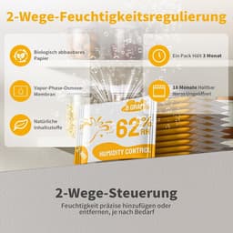 2-weg vochtregulering, 62% luchtvochtigheid terpenen & aromabescherming, 8 g vochtregelaar voor het bewaren van kruiden beschermt tot 28 g - 10 stuks — thumbnail 3
