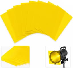 8 Stuks Hittebestendige Folie, Gel Lichtfilter Geel, Transparante Kleurfolie voor Kleurcorrectie, Fotostudio, Fotolamp, LED-Lamp, Projector, Studioflitser en Koplamp — thumbnail 1