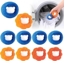 8 stuks wasmachine-opvangbakken, haarvanger voor wasmachine, voor het verwijderen van huisdierballen, herbruikbare wasmachine, verwijderen van dierenballen, verminderen — thumbnail 1