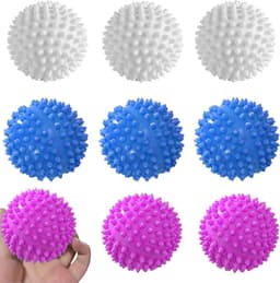 9 drogerballen, herbruikbare wasballen voor droger en wasmachine, efficiënt drogen, droogballen voor zacht wassen, verminderen rimpels en statische lading — thumbnail 1