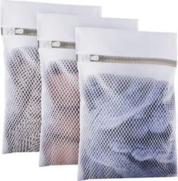 Waszakken van mesh, wasnet met ritssluiting voor delicate kleding, beha, lingerie, ondergoed, schoenen (23 x 30 cm) — thumbnail 1
