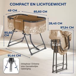 Hondenbad Opvouwbaar – Verhoogde Hondenbadkuip – Hoogte Verstelbaar – Afvoerslang – Tot 59 kg — thumbnail 4