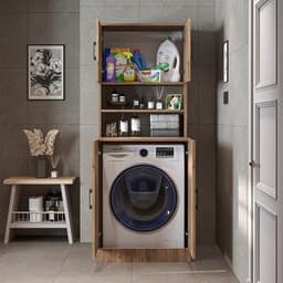 Roomart ATLANTIC-I Wasmachine Ombouwkast 70x180 cm - Overbouwkast - Eiken — thumbnail 5