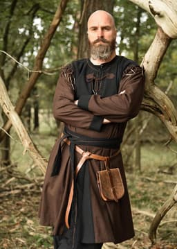 Middeleeuwse tuniek Bent met afneembare mouwen - middeleeuwse kleding - Viking - LARP - hemd - kostuum - katoen — thumbnail 4