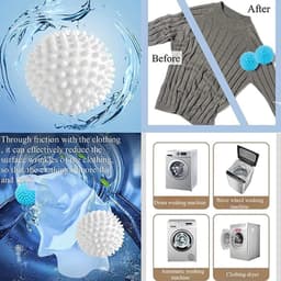 Droogballen, wasballen voor wasdroger, herbruikbare wasbal, wasbal, drogerballen voor wasmachine, droger ballen - ShopVlot — thumbnail 2