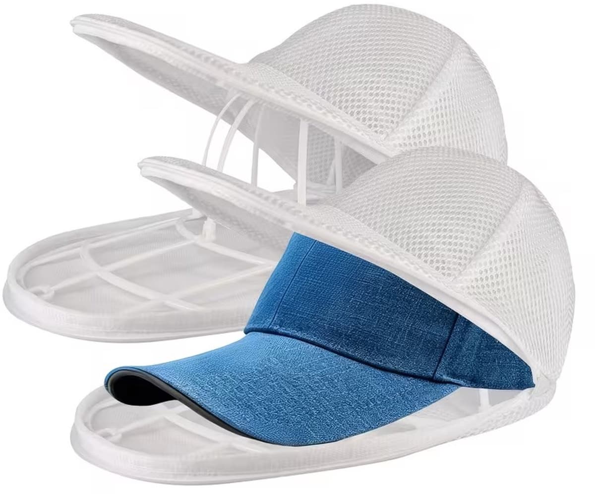 Cap Washer - 1 Stuk - Pettenwasser met Frame & Waszak - Waszakje voor Petten - Beschermt de Vorm - Universeel Maat — afbeelding 1