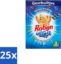 25 x Robijn Geurbuiltjes Intense 3 stuks per verpakking - Geur In Kleding - Langdurige Geur - Frisse Geur - Geurbuiltjes - Kledingkast Geur — thumbnail 1