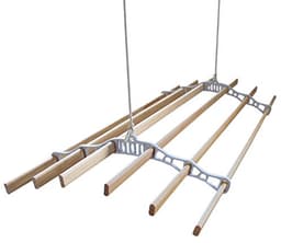 Droogrek plafond ophangbaar 240 cm - ruimtebesparend met katrol systeem — thumbnail 3