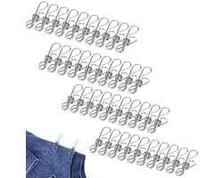 40 Stuks RVS Wasknijpers - 1.5 x 6.5 cm - Grote Knijpers - Strandlaken Knijpers - Badlaken Clips - Handdoek Klemmen - Heavy Duty Handdoekklemmen - Handdoekklemmen Voor Strandligstoelen- Winddicht - Clips Voor Strandlaken, Beddengoed En Dikke Kleding — afbeelding 1