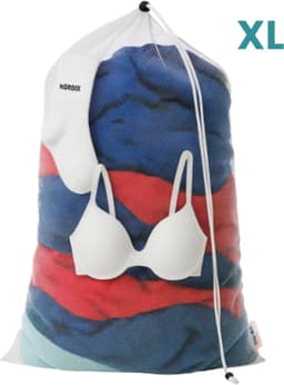 NORDIX Waszak Groot XL - 60x90CM - Laundry Bag - Wasnet - Waszakje - Treksysteem - Trekbandsluiting - Polyester - Schoenenzak - WHITE — thumbnail 1