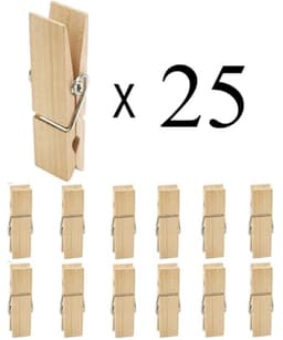 25 stuks grote houten wasknijpers - 7,2 cm lang, robuust en duurzaam — thumbnail 4