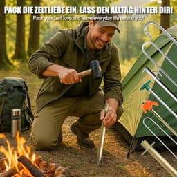 Grondankers van koolstofstaal - Robuuste haringen voor tuin en camping - 100 stuks - 150x25x3mm — thumbnail 2