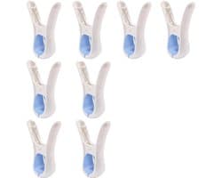 Handdoekclips - 8 stuks - Badlaken Knijpers - Handdoekhaakjes - Handdoekklemmetjes - Houders - Klemmetjes - Theedoek - Ophanghaakjes - Handdoekknijpers - Handdoekklem