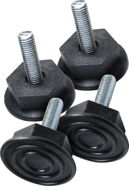 4x Dparts stelvoetjes - M10 x 35mm - vaste stelschroef - stelvoeten - verstelbaar stelvoet - verstelbare pootjes - stelpootjes - stelpoot o.a. voor wasmachine en droger — thumbnail 1