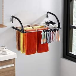 Slim Uitschuifbaar Droogrek – 64–110 cm, Ideaal voor Kleine Ruimtes — thumbnail 2