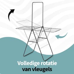 STAUS&BACH Aeriq Flex - Droogrek met knijpers en wasknijperzakje - 25.99m - Inklapbaar Wasrek - Staal - Mat zwart — thumbnail 5