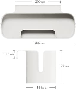 QTTVBTNA -Hangend Nachtkastje met Organizer – Compact & Ruim – Opbergruimte voor Boeken, Telefoon & Accessoires — thumbnail 5