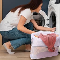 Waszakjes met Rits - 2 Stuks - Waszakken voor Wasgoed - Polyester - Waszak - Laundry Bag - Waszakje Lingerie - Waszakjes Groot - Waszak Groot - Wasnet - Wasnetten - Bescherm je Wasgoed en Wasmachine - 40×50×10cm — thumbnail 2